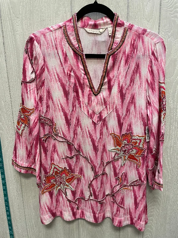 Top Long Sleeve By Soft Surroundings In Pink, Size: Xs