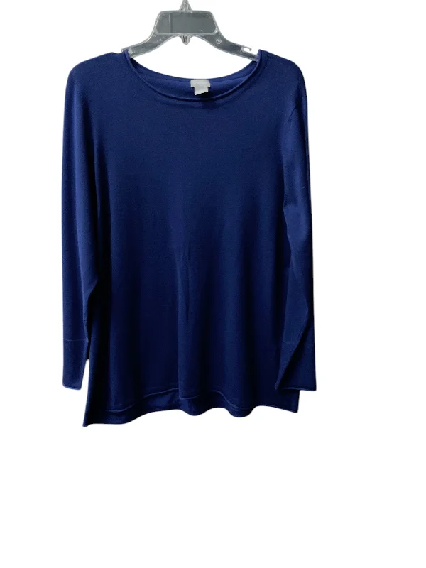 Top Long Sleeve By Chicos In Blue, Size: L