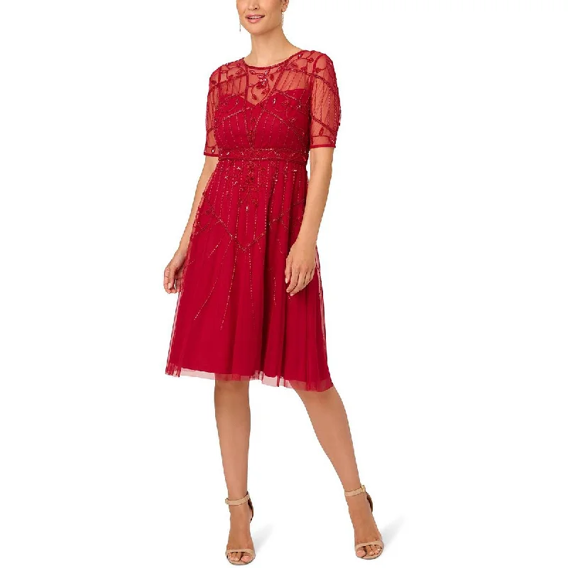 Papell Studio by Adrianna Papell Womens Embellished Cocktail And Party Dress