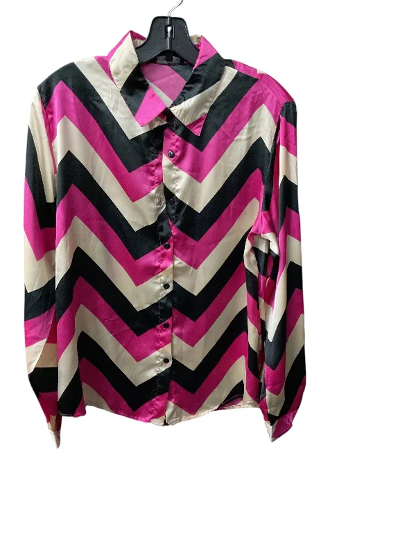 Top Long Sleeve By Clothes Mentor In Pink, Size: L