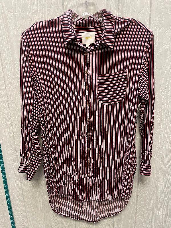 Top Long Sleeve By Maeve In Striped Pattern, Size: Xs