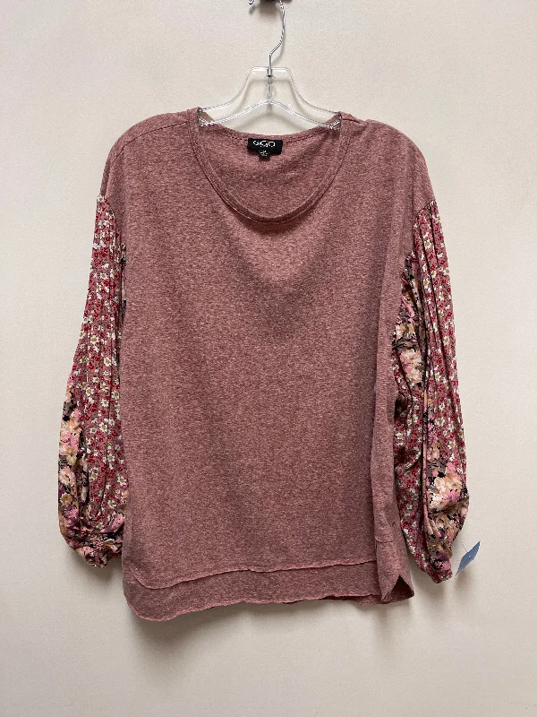 Top Long Sleeve By Gigio In Floral Print, Size: S