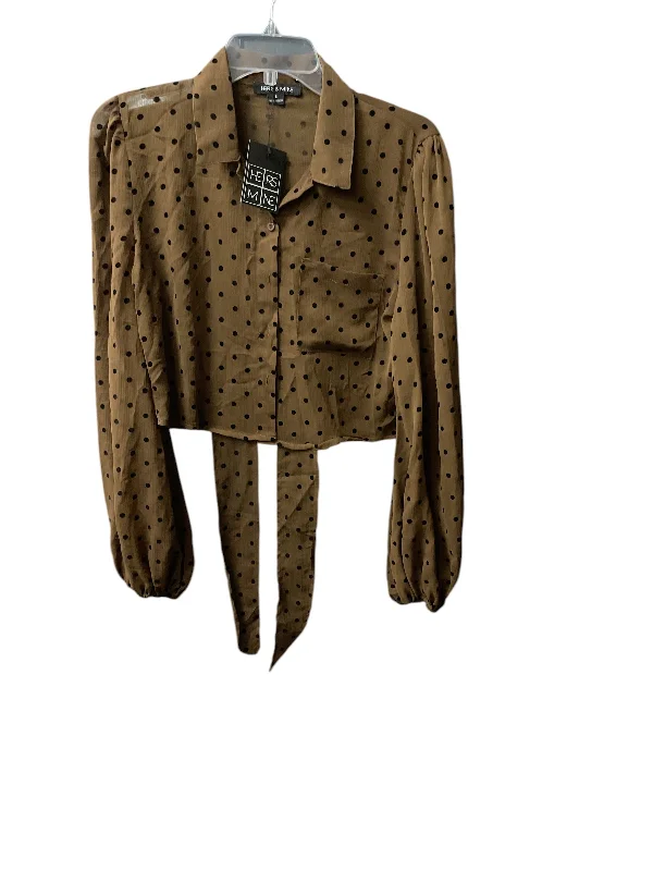 Top Long Sleeve By Clothes Mentor In Brown, Size: L