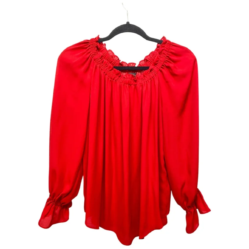 Top Long Sleeve By Talbots In Red, Size: Xs