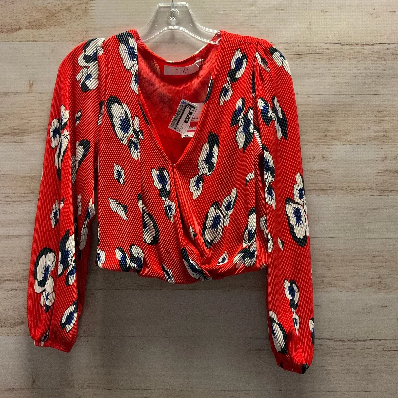 Top Long Sleeve By Astr In Red, Size: Xs