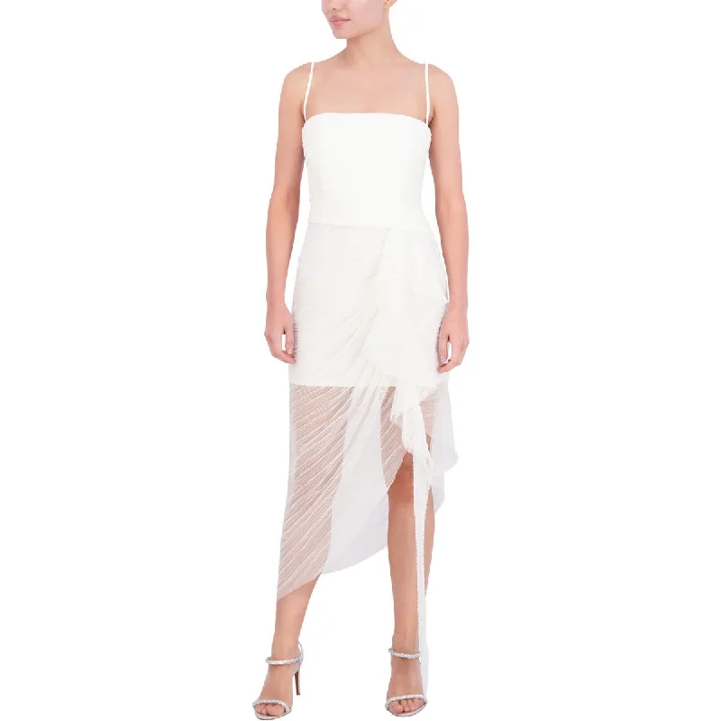 BCBGMAXAZRIA Womens Boning Tea Length Cocktail And Party Dress