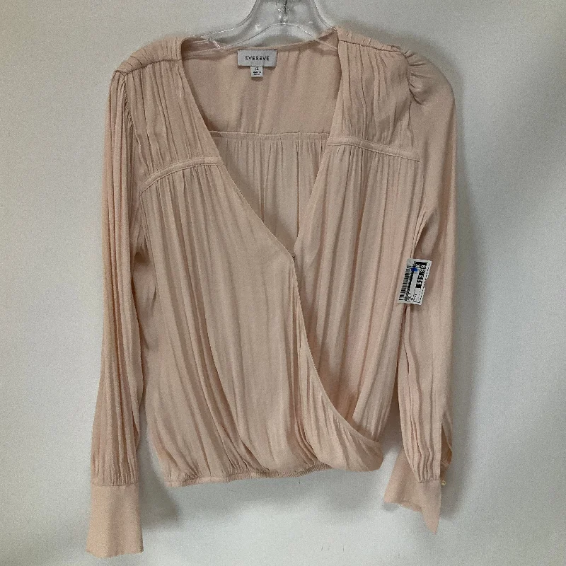 Top Long Sleeve By Evereve In Pink, Size: Xs