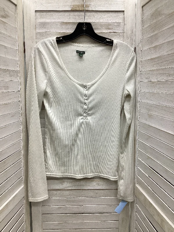 Top Long Sleeve By Wild Fable In White, Size: M