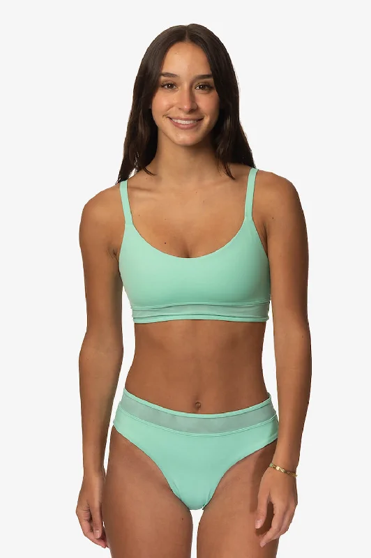 Claire Mesh Bikini Bottom - Spirulina