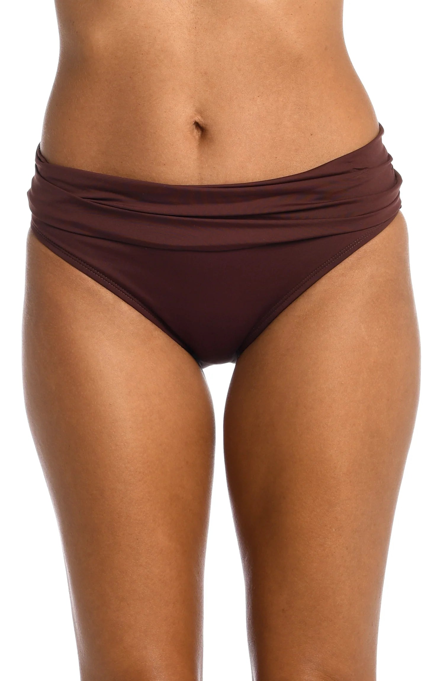 Island Goddess Shirred Band Hipster Bottom In Java - La Blanca