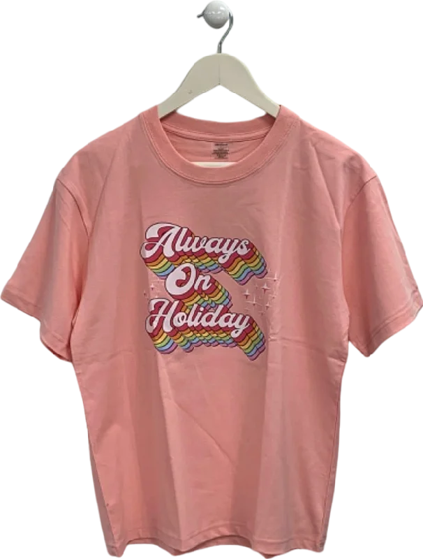 Always on Holiday Pink Graphic T-Shirt S