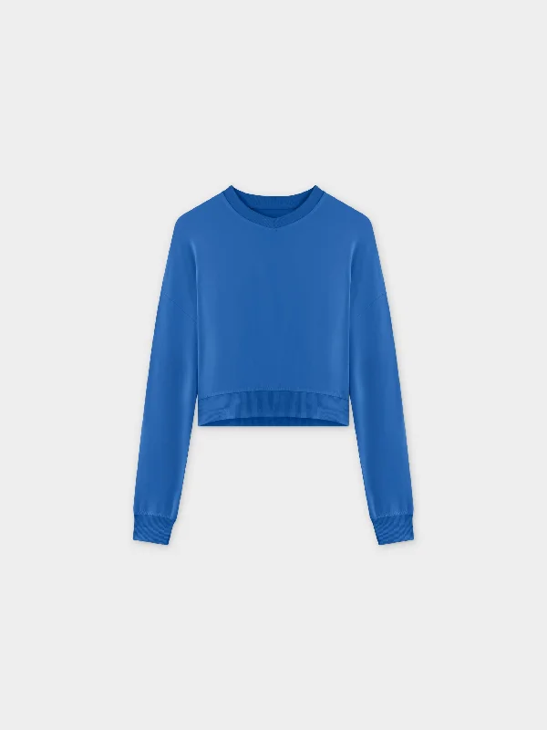 Cropped Tee-Royal Blue