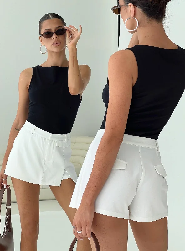 Deuce Split Skort White