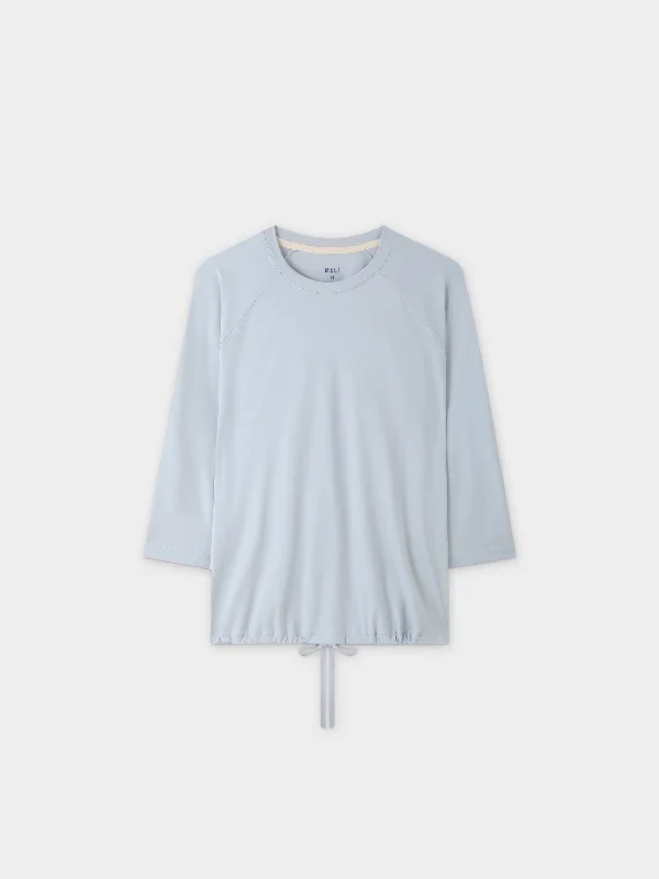 DRAWSTRING TEE-LIGHT BLUE