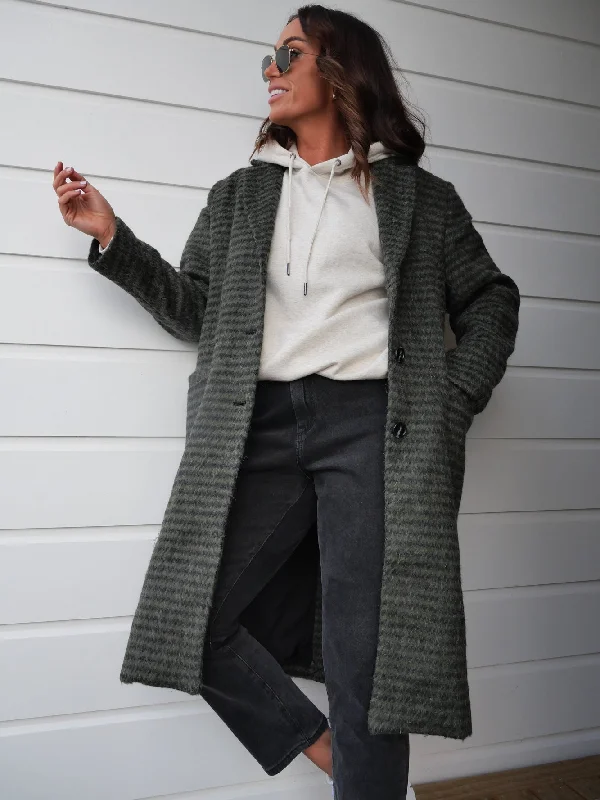 Foxwood Clementine Coat Green Black