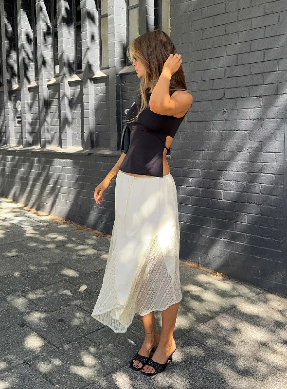 Madame Lace Maxi Skirt Cream Tall