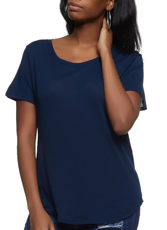 Modal Scoop Neck Short Sleeve Tee