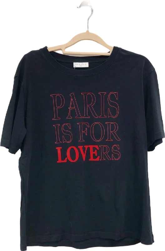 Sandro Black 'Paris is For Lovers' T-Shirt