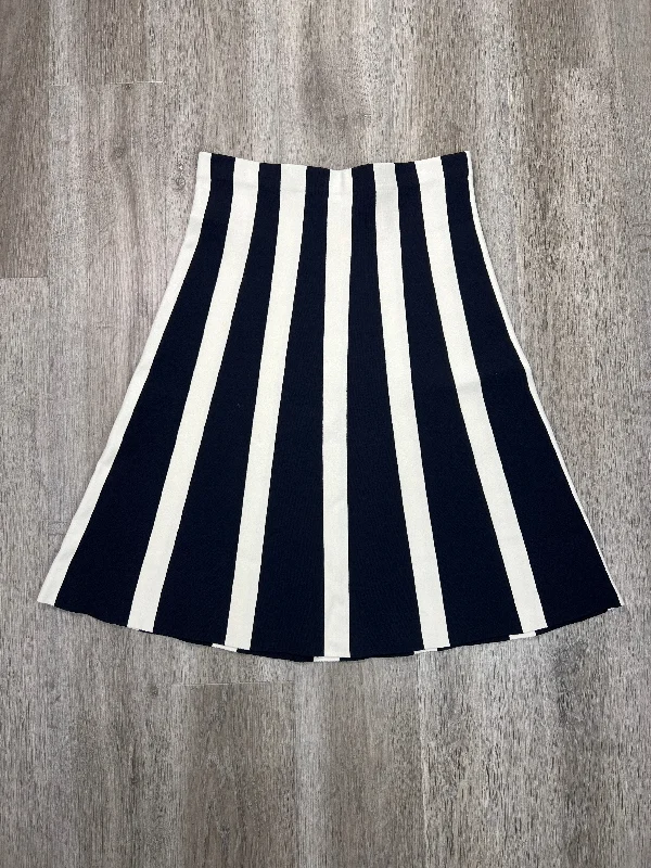 Skirt Midi By Ann Taylor In Striped Pattern, Size: L