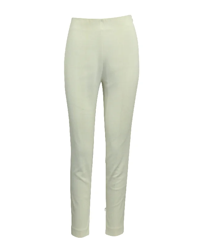 Giambattista Valli Straight Leg Pants in Ecru Cotton