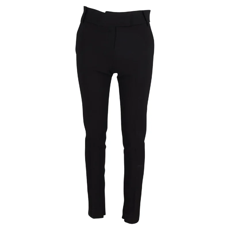 Khaite Dresden Skinny-Leg Ankle Crepe Pants in Black Viscose