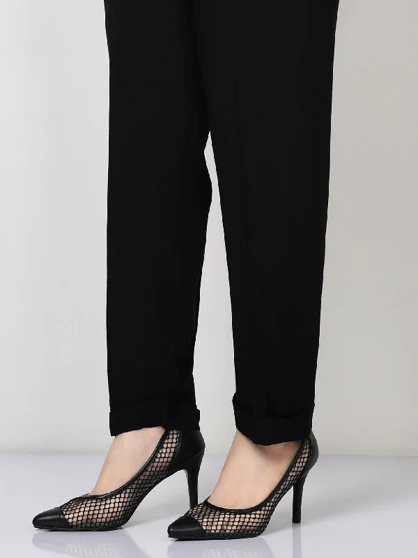 Dobby Straight Trouser - Black