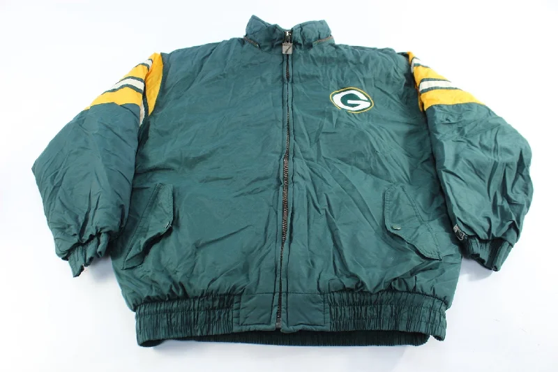 Logo 7 Embroidered Green Bay Packers Zip Up Jacket