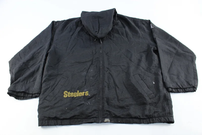 Starter Embroidered Logo Pittsburgh Steelers Zip Up Jacket