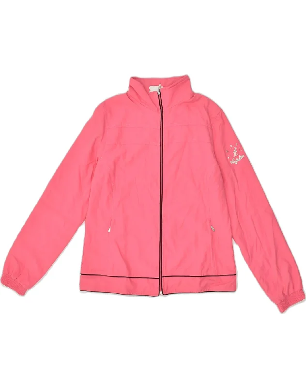 AUSTRALIAN L'ALPINA Womens Bomber Jacket IT 46 Large Pink Polyester