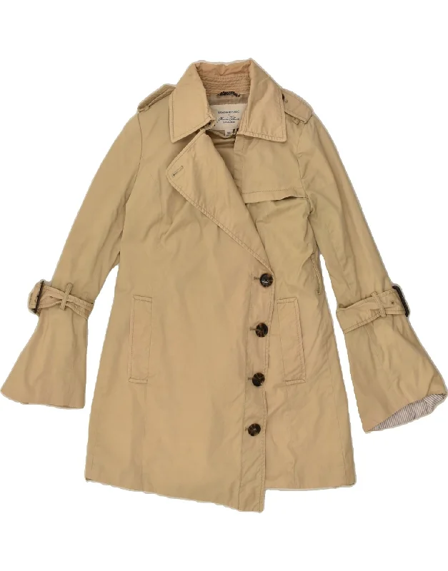 BANANA REPUBLIC Womens Overcoat UK 6 XS Beige Cotton