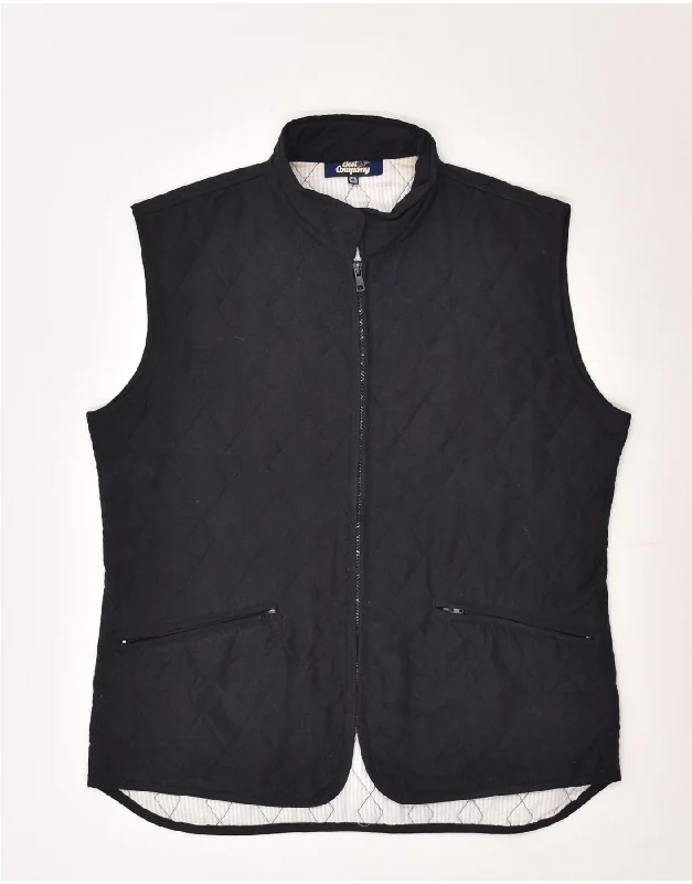 BEST COMPANY Womens Quilted Gilet IT 44 Medium Navy Blue Polyester