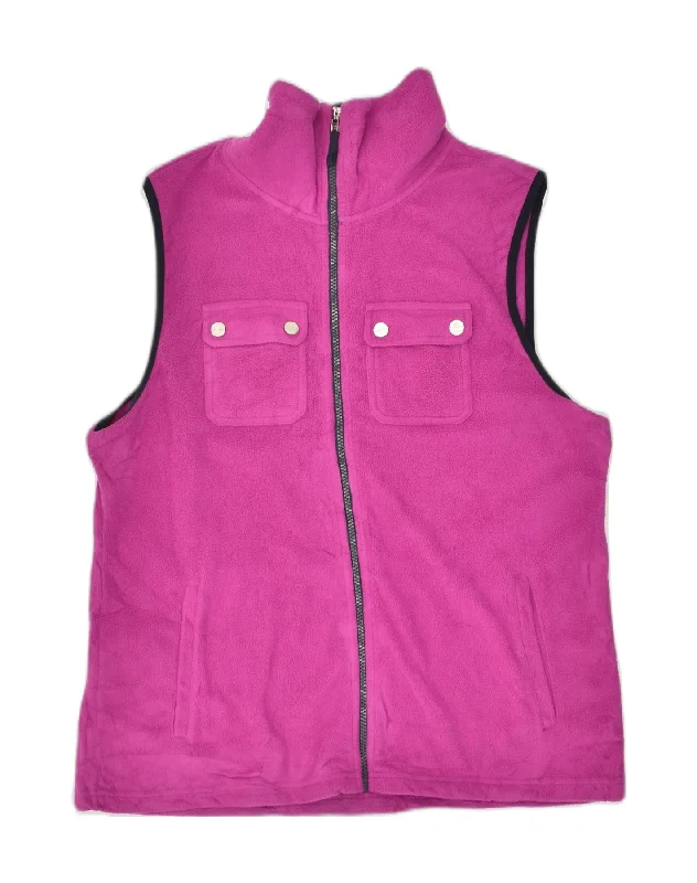 CHAPS Womens Fleece Gilet UK 18 XL Purple Polyester