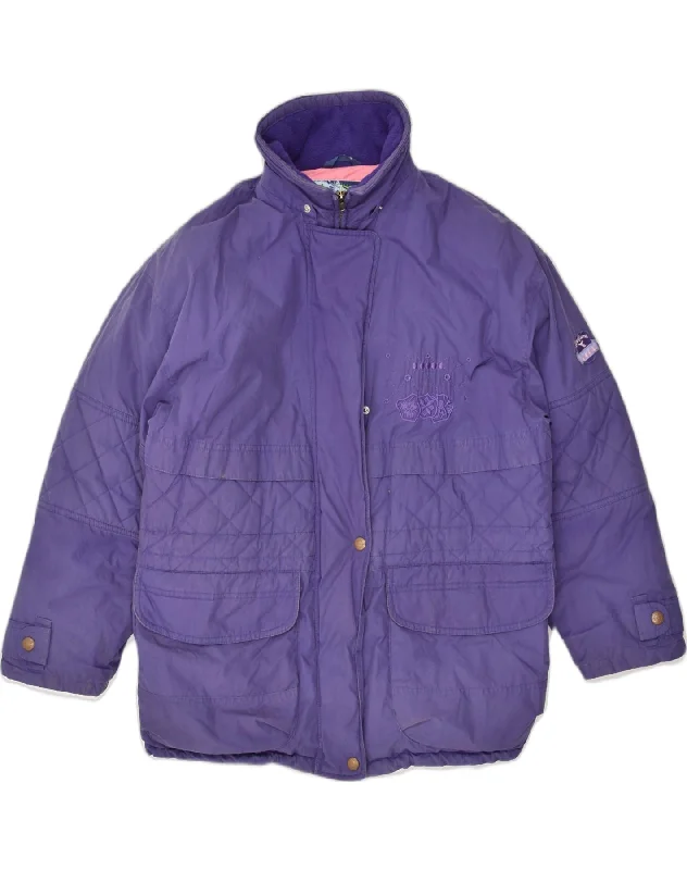 DIADORA Womens Windbreaker Jacket UK 10 Small Purple Polyester