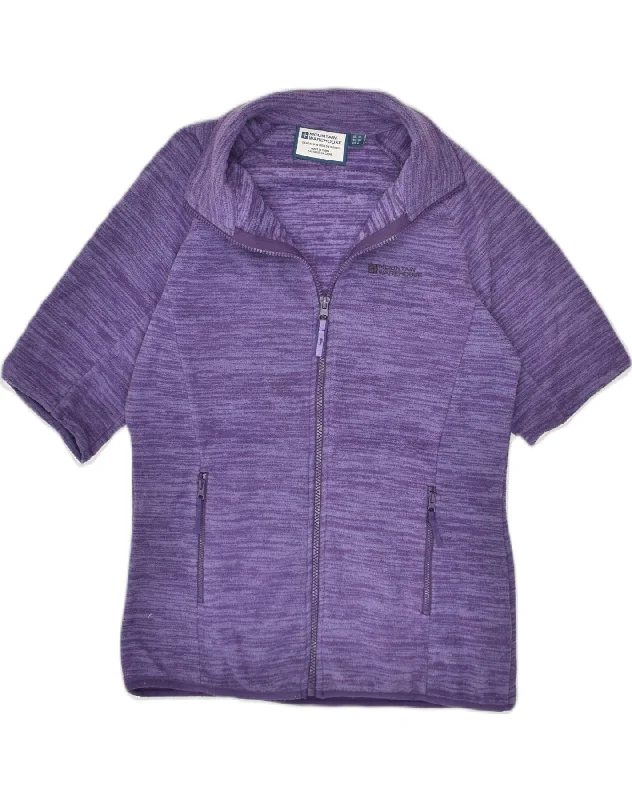 MOUNTAIN WAREHOUSE Womens Short Sleeve Fleece Jacket UK 10 Small Purple