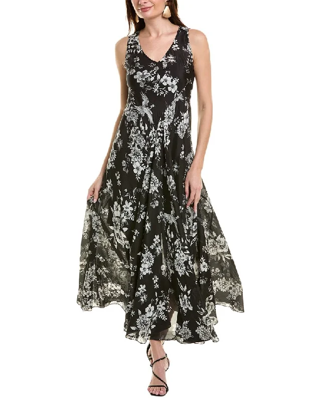 Johnny Was Dreamer Silk Bias Maxi Dress