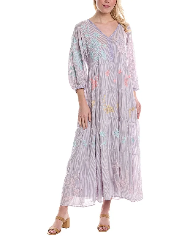 Johnny Was Hazel Dolman Tiered Maxi Dress