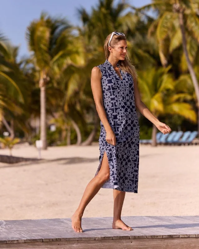 Jude Connally Kristen Maxi Dress - Lattice Ropes Navy