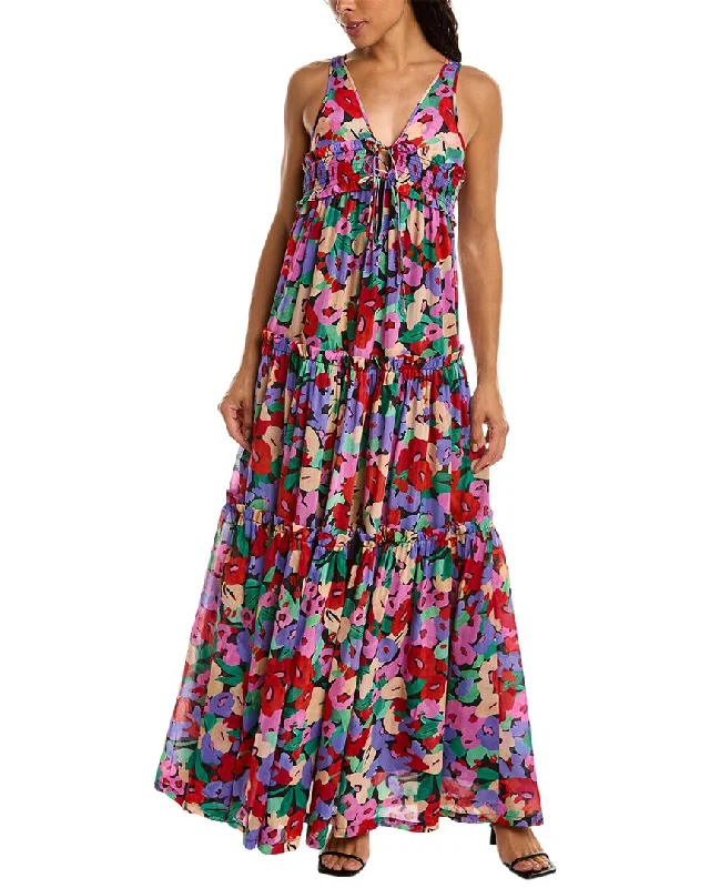 Nicholas Myla Silk-Blend Maxi Dress