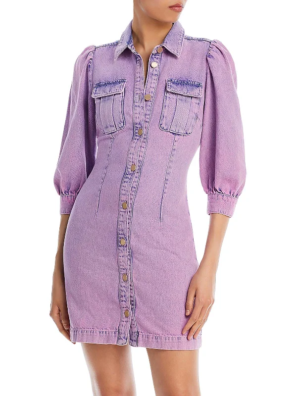 Womens Denim Short Mini Dress