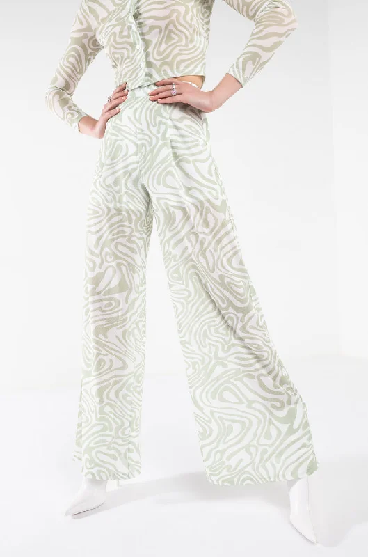 LETS GROOVE MESH WIDE LEG PANT