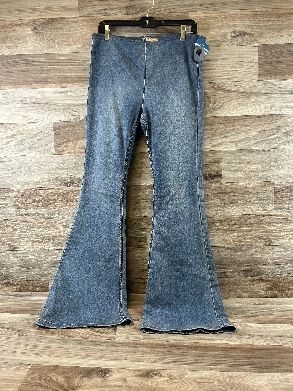 Jeans Flared By Free People In Blue Denim, Size: 8