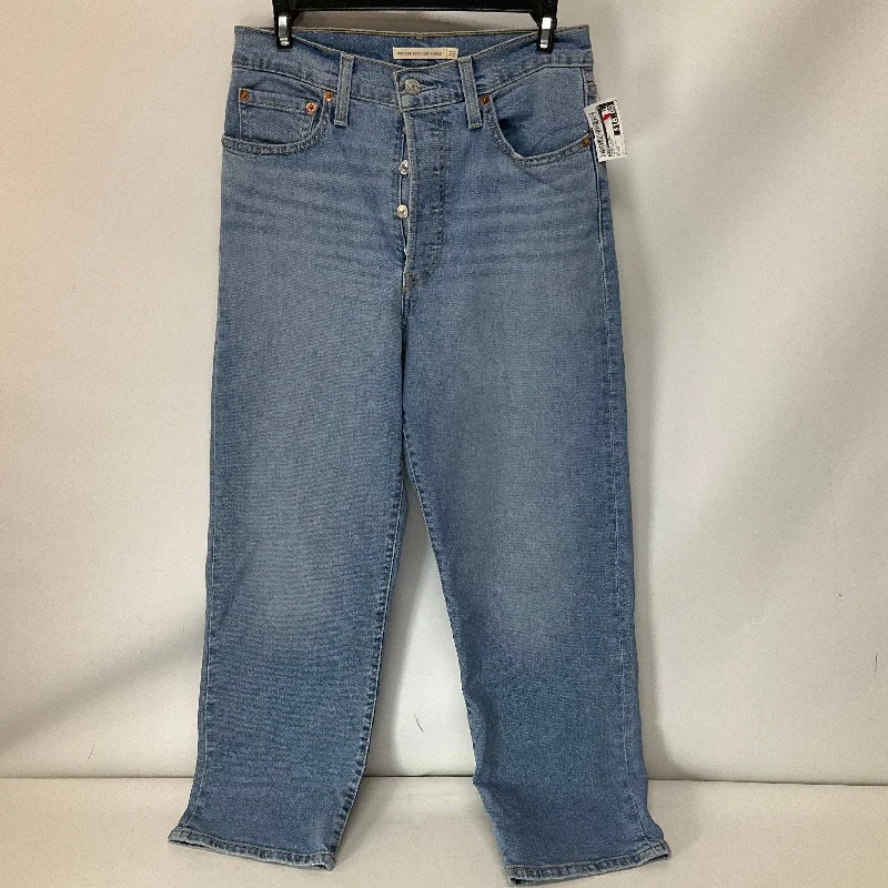 Jeans Flared By Levis In Blue Denim, Size: 6