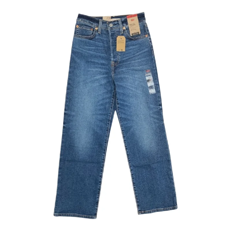 Jeans Straight By Levis In Blue Denim, Size: 4