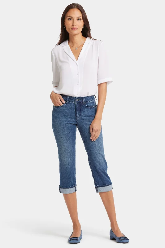 Marilyn Straight Crop Jeans In Petite - Blue Ridge