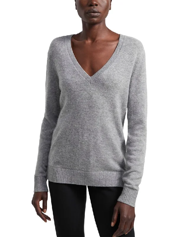 Theory V-Neck Cashmere Sweater