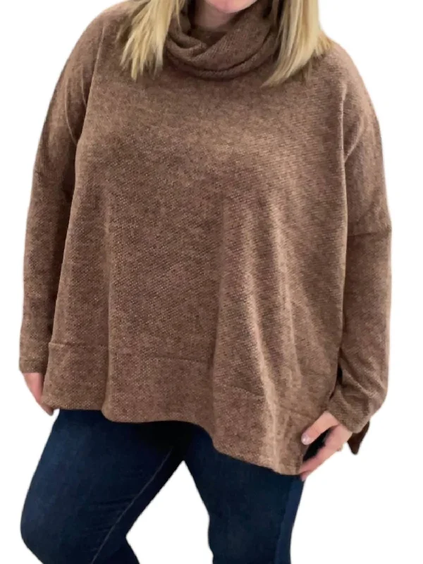 Turtleneck Sweater In Brown