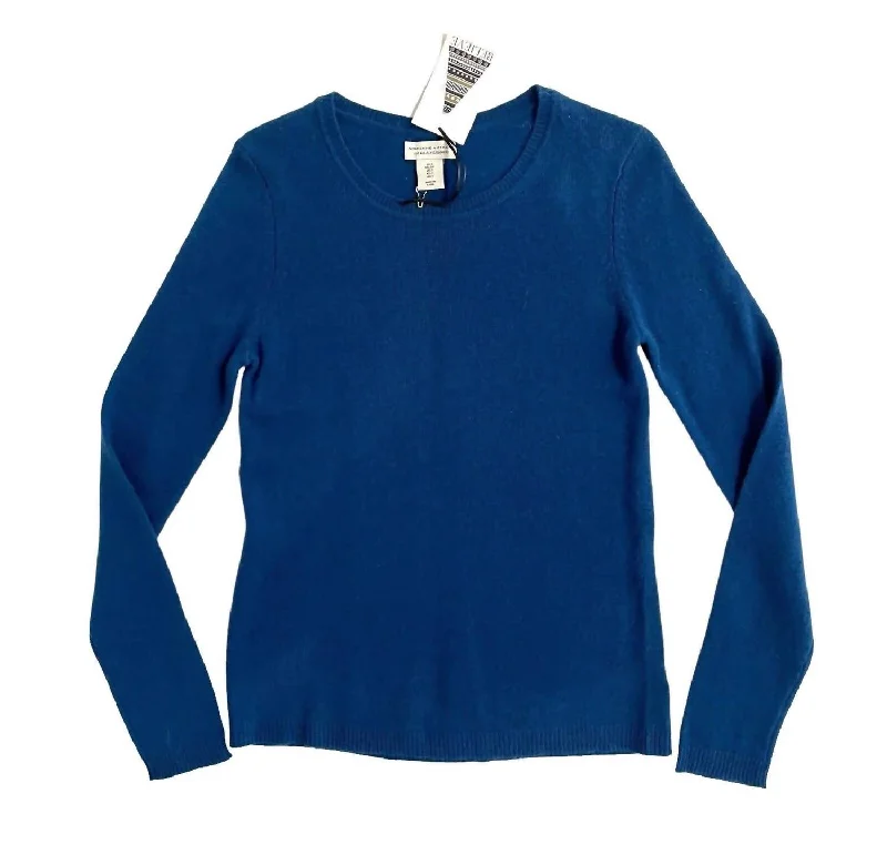 Women's Cashmere Crewneck Sweater In Blue